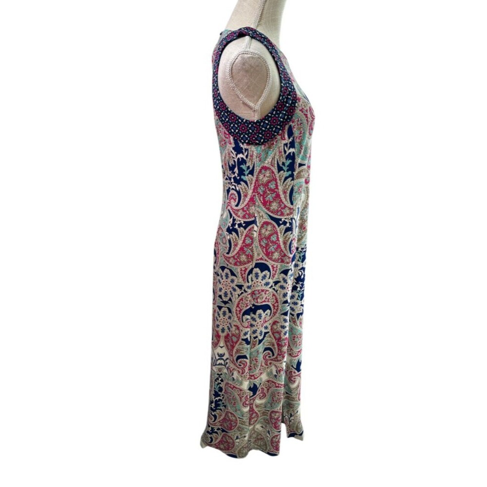Chico's Maxi Dress Paisley Print Sleeveless Boho Travel Casual Flowy Women - Picture 3 of 15